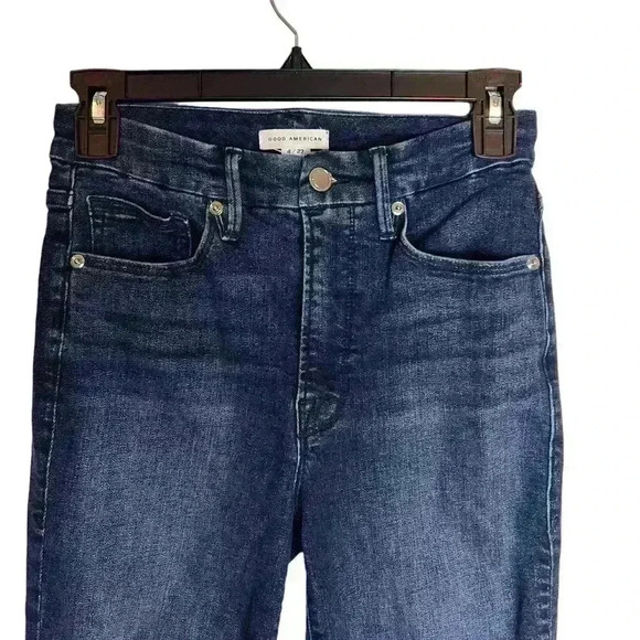 Good American Good Legs with Raw Chewed Hem Blue653 Size 4/27 - Picture 4 of 8